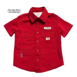 Bull Red BullRed Sz 2T Red Vented Fishing Shirt